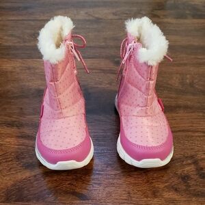 Stride Rite Pink Polka Dot Snow Boots 8c